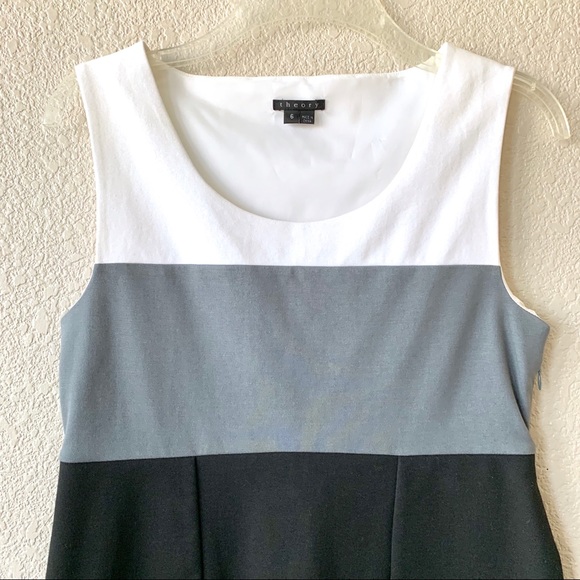 Theory Color Block Sleeveless Sheath Dress - Picture 4 of 7